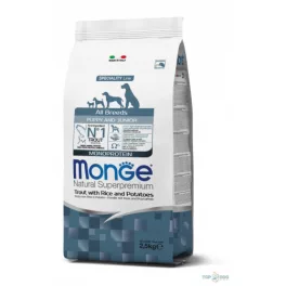   Monge Dog 12kg PUPPY Pisztráng, rizs - Monoprotein All Breeds Adult Speciality Line