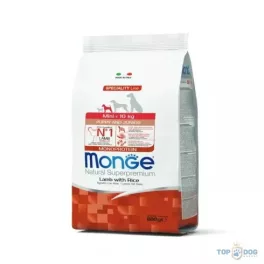   Monge 0,8kg Dog Speciality Line Monoprotein Puppy Mini - bárány, rizs