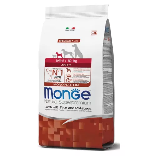 Monge Dog 7,5 kg Mini Bárány, rizs & burgonya - Adult Speciality Line