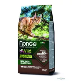   Monge BWild Grain Free Cat 1,5 kg Bölény, burgonya & lencse (Nagytestű macskáknak)