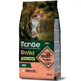 Monge BWild Cat 1,5kg Lazac-borsó