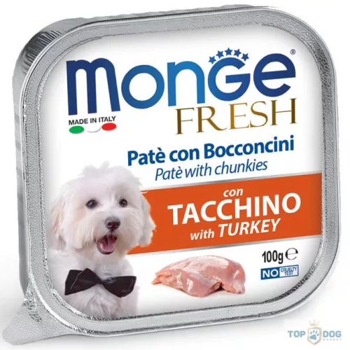 Monge Dog 100gr Fresh Pate&Chunk Pulyka