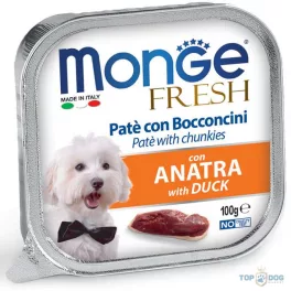 Monge Dog 100gr Fresh Pate&Chunk Kacsa