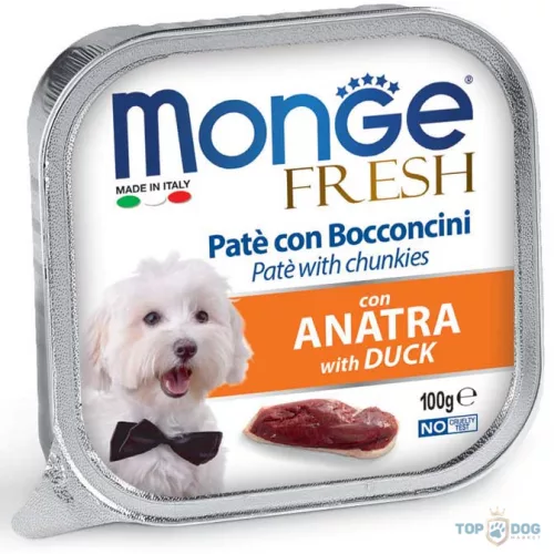 Monge Dog 100gr Fresh Pate&Chunk Kacsa