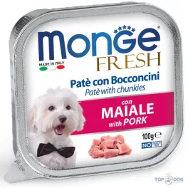 Monge Dog 100gr Fresh Pate&Chunk Sertés