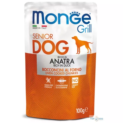 Monge Grill Dog 100g Senior Kacsa