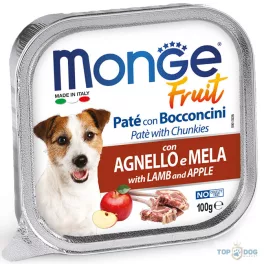 Monge Dog 100g Fruit Paté&Chunk bárány-alma
