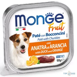 Monge Dog 100g Fruit Paté&Chunk kacsa-narancs