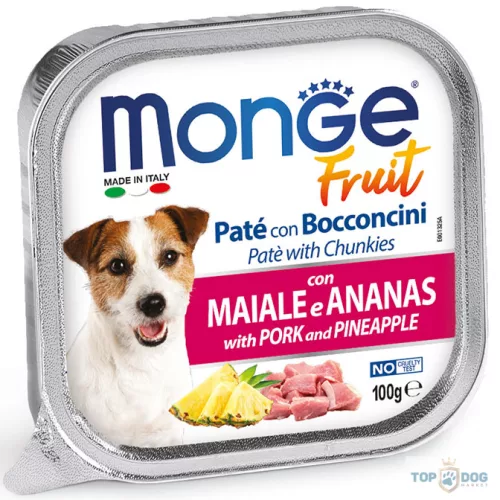 Monge Dog 100g Fruit Paté&Chunk sertés-ananász