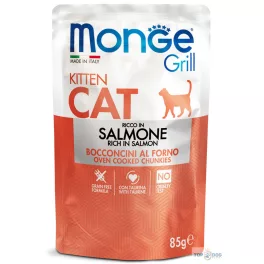Monge Cat 85gr Grill Pouch Kitten Lazac
