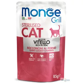 Monge Cat 85gr Grill Pouch Steril Borjú
