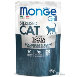 Monge Cat 85gr Grill Pouch Steril Pisztráng