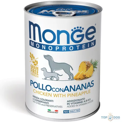 Monge Dog 400gr Monoprotein Csirke-Ananász