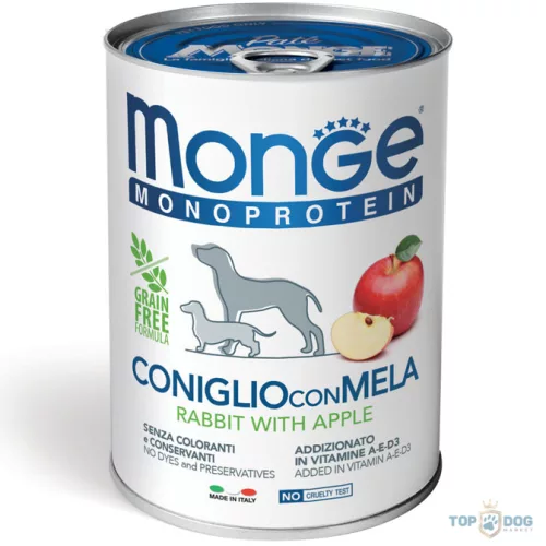 Monge Dog 400gr Monoprotein Nyúl-Alma