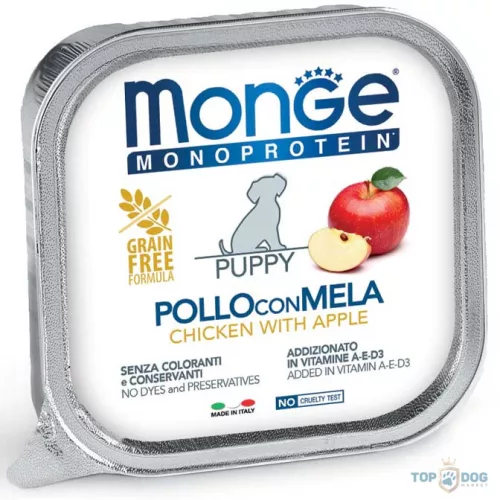 Monge Dog 150g MONOP. Fruits Puppy csirke-alma