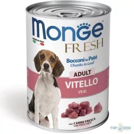 Monge Dog 400gr Fresh Chunk in Loaf Borjú