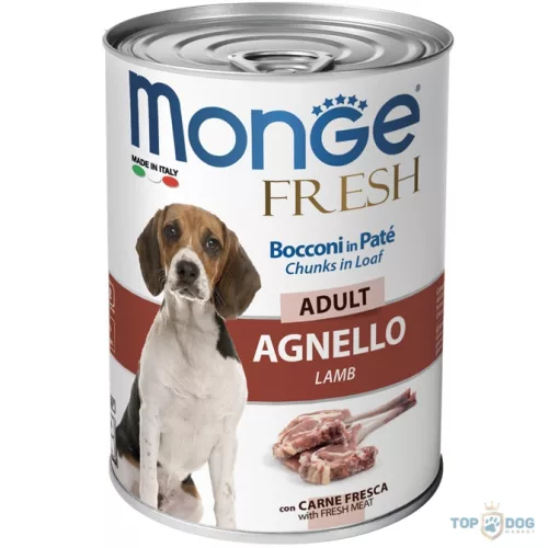 Monge Dog 400gr Fresh Chunk in Loaf Bárány