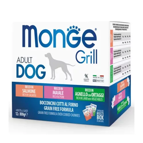 Monge Grill 12x100g Lazac sertés bárány