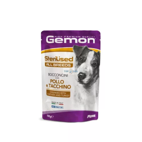 Gemon Dog 100gr Steril Csirke-pulyka 