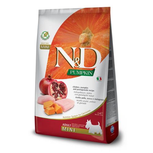 N&D Dog Grain Free  Mini Csirke&gránátalma Sütőtökkel 0,8kg