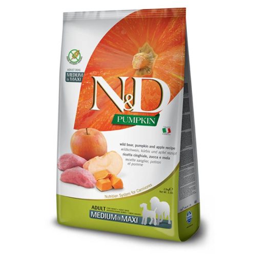 N&D Dog Grain Free  Medium&Maxi  Vaddisznó &Alma Sütőtökkel 2,5kg