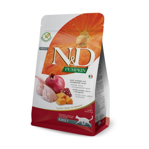 N&D Cat Grain Free  Fürj&Gránátalma Sütőtökkel 1,5kg