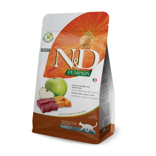 N&D Cat Grain Free Szarvas&Alma Sütőtökkel 1,5kg