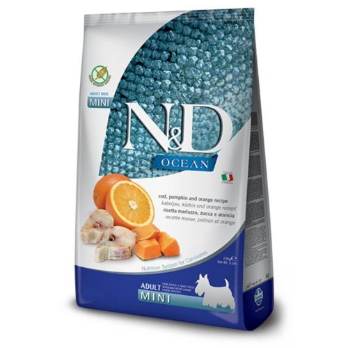 N&D Dog Grain Free  Mini Tőkehal &Narancs Sütőtökkel 7kg