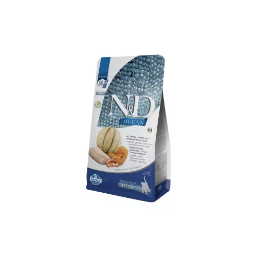 N&D Cat Kitten 300gr Ocean tőkehal,garnéla,sütőtök&sárgadinnye 