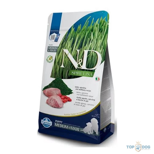 N&D Spirulina Dog Puppy Medium/Maxi Lamb 2kg