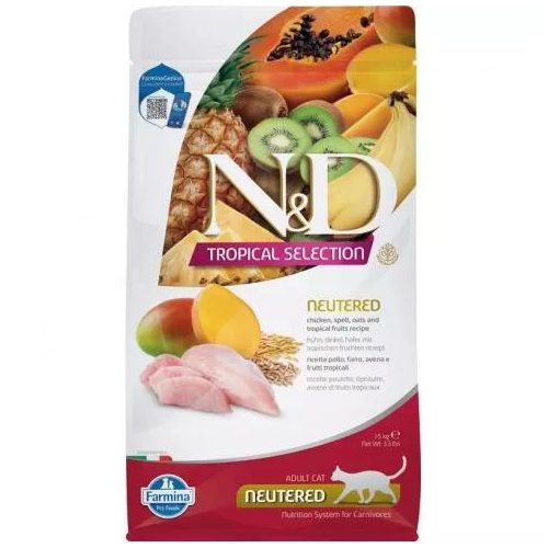 N&D Tropical Selection Adult Neutered chicken 1,5 kg