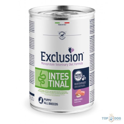 Exclusion Canine Intestinal PUPPY Pork konzerv 400g (emésztés)