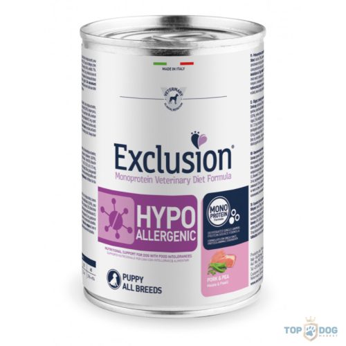 Exclusion Canine Hypoallergenic Puppy Sertés konzerv 400g