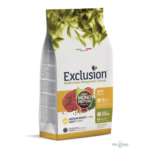 Exclusion Mediterraneo Monoprotein Formula Beef Medium Breed Adult 12kg