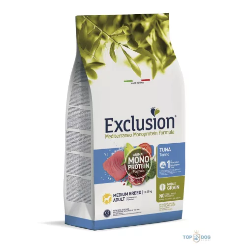 Exclusion Mediterraneo Monoprotein Formula Adult Tuna Medium Breed 3kg