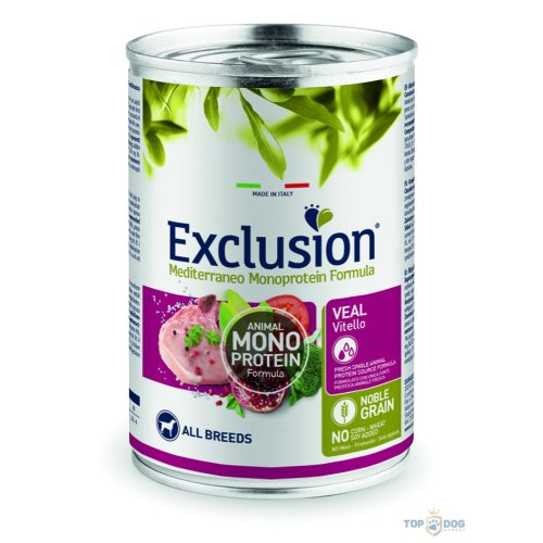 Exclusion Mediterraneo Monoprotein Formula Adult Veal (Borjúhúsos) konzerv 400g