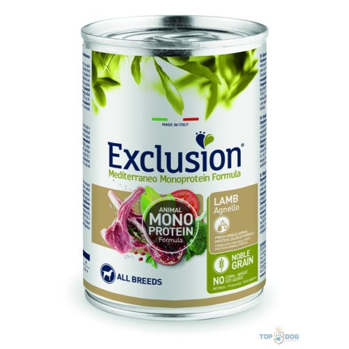Exclusion Mediterraneo Monoprotein Formula Adult Lamb (Bárányhúsos) konzerv 400g