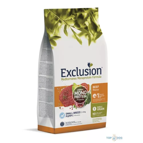 Exclusion Mediterraneo Noble Grain Puppy Beef Small Breed 2kg