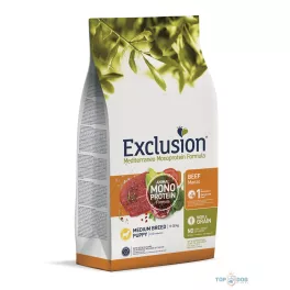   Exclusion Mediterraneo Noble Grain Puppy Beef Medium Breed 12kg