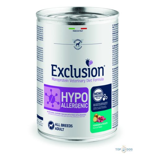 Exclusion Canine Hypoallergenic Venision & Potato konzerv 400g
