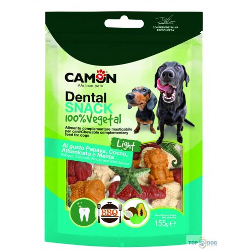 Camon Vegetal S - papaya, kókusz, füstölt és menta ízekben, édesburgonya, borsó és rozsliszttel 155 gramm