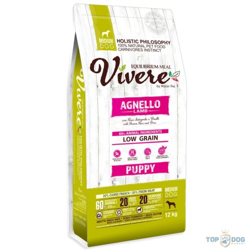 Vivere Low Grain Puppy Medium Lamb 12kg