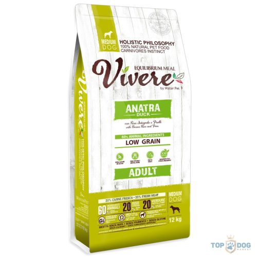 Vivere Low Grain Adult Medium Duck 12kg