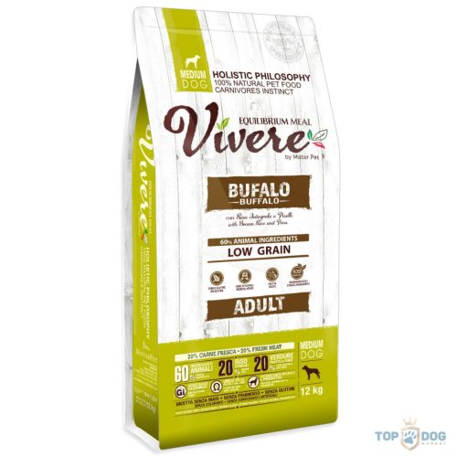 Vivere Low Grain Adult Medium Buffalo 12kg