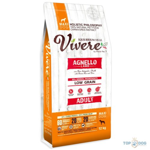 Vivere Low Grain Adult Maxi Lamb 12kg