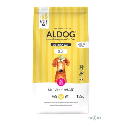 ALDOG BEEF HIPOALLERGÉN KUTYATÁP MEDIUM 12 KG