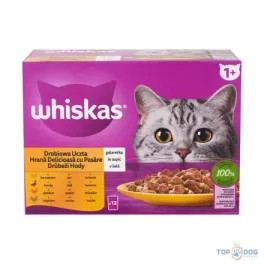 WHISKAS Szárnyas VÁLOGATÁS Aszpikban 12X85G  