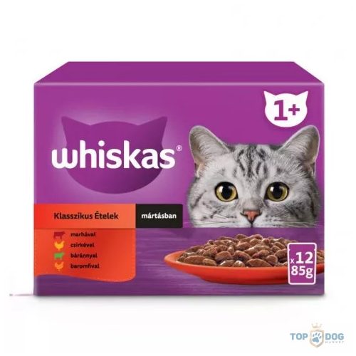 Whiskas Klasszikus Válogatás Mártásban 12x85gr