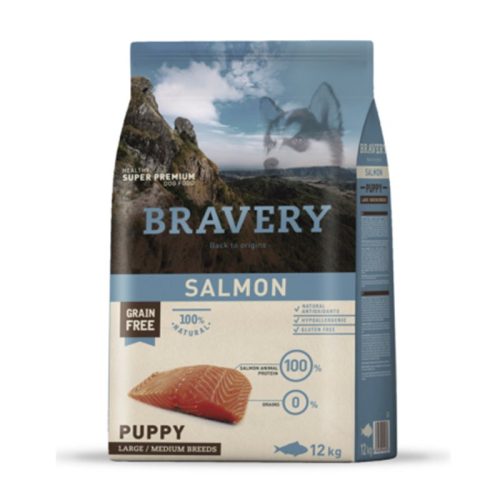 Bravery Medium/Large Puppy Salmon 12kg