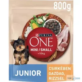   PURINA ONE Mini Junior csirkében gazdag száraz eledel kölyökkutyáknak 800gr